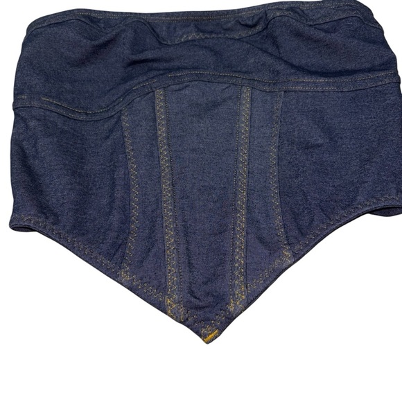 Urban Outfitters Out from Under Women's S Small Done up in Denim Corset Top NWT - Picture 7 of 11